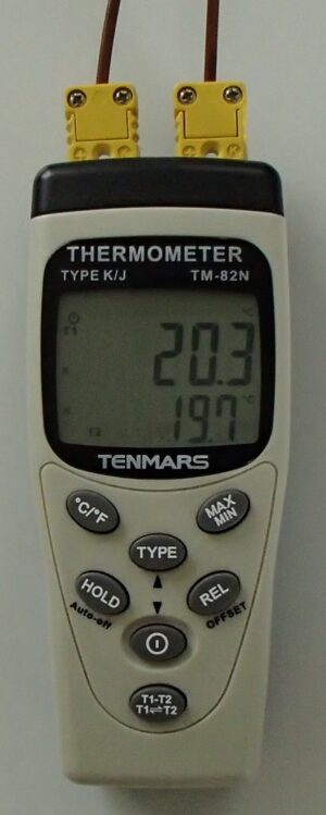 Alternative view of TENMARS TM-82N DUAL K/J Type Thermometer