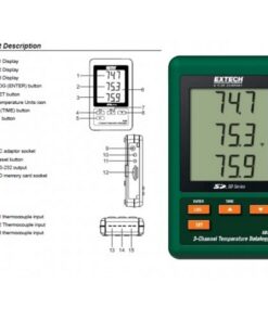 Alternative view of EXTECH SD200 3-Channel Temperature Datalogger