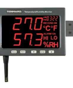 Tenmars TM-185D LED Temperature, Humidity Meter Recorder