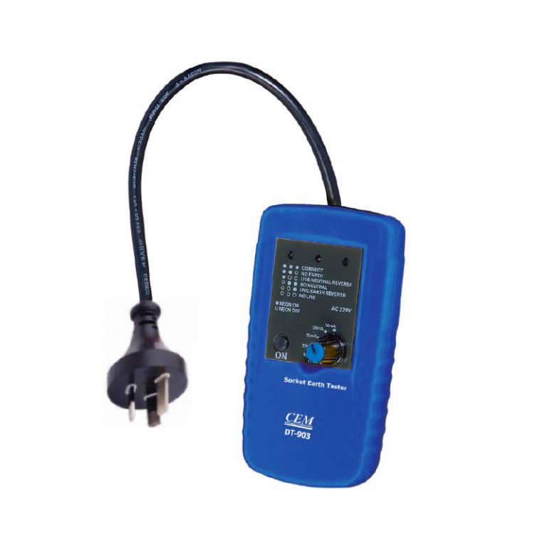Socket Polarity and earth leakage tester CEM DT903 My Meter