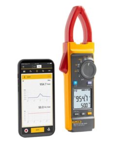 Fluke 393 FC CAT III 1500 V True-rms Clamp Meter with mobile phone