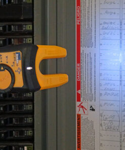 IDEAL 61-415 200A AC/DC TRMS TightSight® fork meter, Split Jaw Meter, w/ Flashlight & NCVT in use