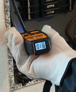IDEAL 61-415 200A AC/DC TRMS TightSight® fork meter, Split Jaw Meter, w/ Flashlight & NCVT in use