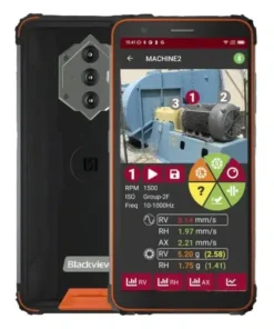 V SHOOTER-3-WL Three Axis Vibration Tester - IP68, Wireless Triaxial Sensor, High-Precision Vibration Analysis, Includes Rugged Smartphone with MCP Software, Optional IR Camera and ATEX Certification