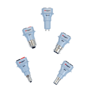 Megger LA-KIT Lamp Adaptor Kit – Versatile IEC61010-Compliant Electrical Testing Solution for Electricians with 5 Common Adaptors & Portable Carry Case