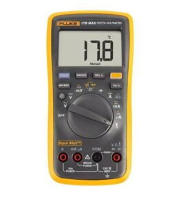 Fluke 17B MAX Digital Multimeter - Accurate AC/DC Measurements, Input Alert™ Safety System, Compact Design - front