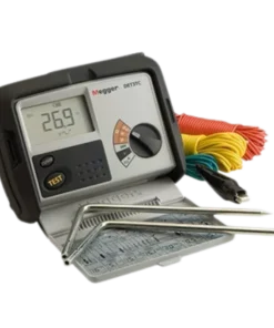 "Megger DET3TD digital earth resistance tester with large LCD display and rotary selector