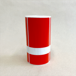 OPT-RED Direct Thermal Red test and tag roll (250 tags)