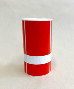 OPT-RED Direct Thermal Red test and tag roll (250 tags)
