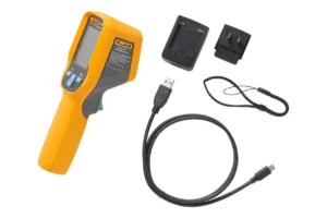 Fluke VT06 thermal image capture showing overheated cable connection