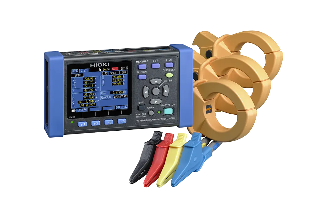 HIOKI PW3360-20/500 power logger kit with 500 A clamp sensors