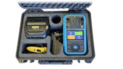 Metrel MI3340 AlphaEE XA portable appliance tester with color touchscreen and ergonomic design