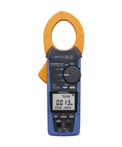 HIOKI CM3286-50 clamp power meter measuring three-phase power on industrial distribution board