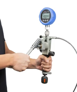 Multi-position pressure pump for confined space calibration work