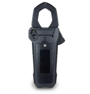 FLIR CM78-PV clamp meter measuring DC current on solar string conductor