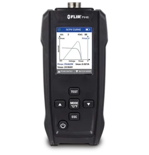 FLIR PV48 solar panel I-V curve tracer with MC4 PV connectors
