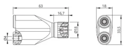 PJP 7043-IEC dimensions and size reference