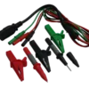 The EFO IEC Test Lead Set comes with Red, Black Probes and also Red, Black and Green Crocodile Clips. Rated to Cat IV 600V