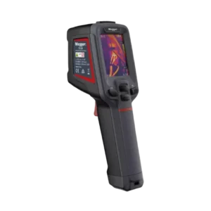 Megger TC120 thermal camera side profile showing Type-C USB port and laser pointer