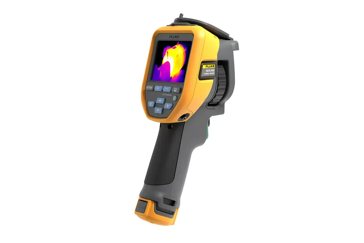 TiS75 PRO thermal image comparison showing 384x288 native versus 768x576 SuperResolution
