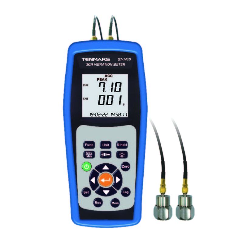 Tenmars ST-141D Vibration Meter 2 Channel with Datalogger