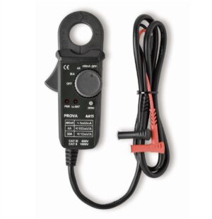The PROVA AA15 is an AC/DC milliamp current probe that clamp
